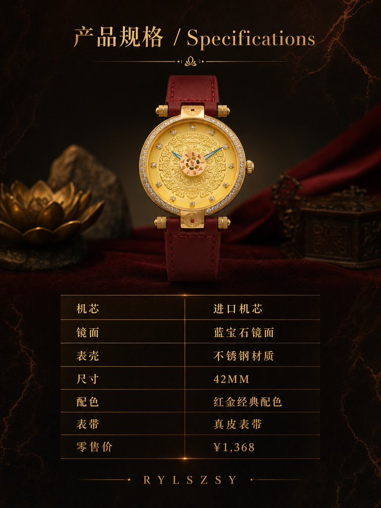 九宫八卦莲师心咒腕表
